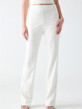 Marciano White Straight-Leg High-Waist Trousers